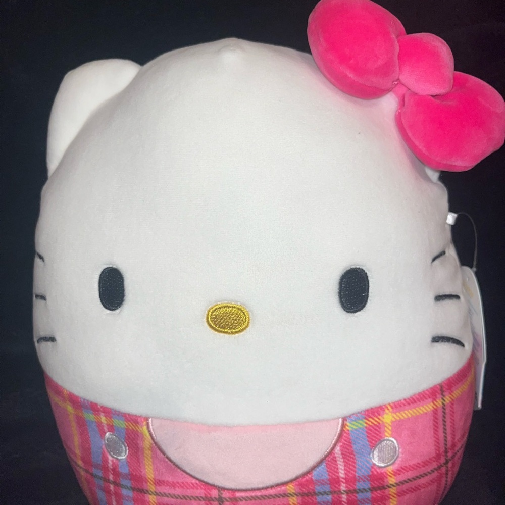 Hello Kitty Squishmallow Plush with Pink Bow